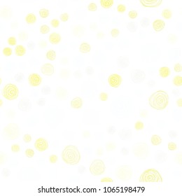 Light Yellow vector seamless doodle bright background. Flowers on blurred abstract background with gradient. Completely new template for your brand book.