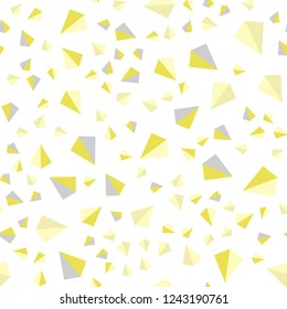 Light Yellow vector seamless, isometric backdrop with lines, triangles. Abstract gradient illustration with triangles. Pattern for trendy fabric, wallpapers.