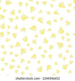 Light Yellow vector seamless, isometric cover with polygonal style. Illustration with set of colorful triangles. Design for wallpaper, fabric makers.