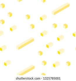 Light Yellow vector seamless, isometric cover in polygonal style. Modern abstract illustration with colorful rectangles. Pattern for design of fabric, wallpapers.