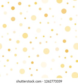 Light Yellow vector seamless layout with circle shapes. Blurred bubbles on abstract background with colorful gradient. Pattern for design of fabric, wallpapers.