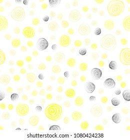 Light Yellow vector seamless natural abstract pattern. Modern geometrical abstract illustration with flowers. Brand-new style for your business design.
