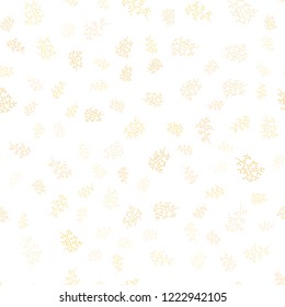 Light Yellow vector seamless natural background with leaves, branches. Leaves and branches with gradient on white background. Trendy design for wallpaper, fabric makers.