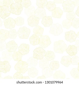 Light Yellow vector seamless natural background with flowers. Brand new colored illustration with flowers. Pattern for trendy fabric, wallpapers.