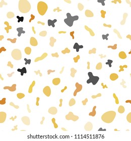 Light Yellow vector seamless template with lines, ovals. Colorful abstract illustration with gradient lines. Marble style for your business design.
