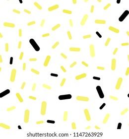Light Yellow vector seamless template with repeated sticks. Decorative shining illustration with lines on abstract template. Best design for your ad, poster, banner.