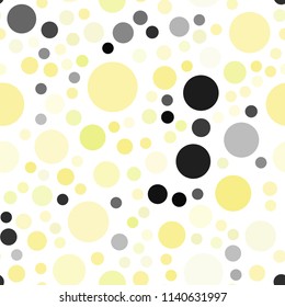 Light Yellow vector seamless texture with disks. Beautiful colored illustration with blurred circles in nature style. New design for ad, poster, banner of your website.