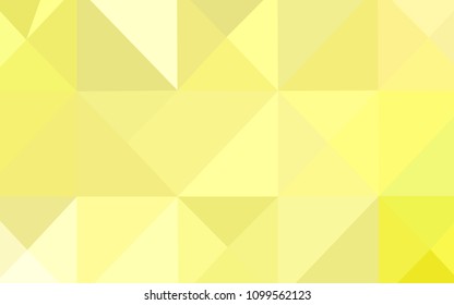 Light Yellow vector shining triangular backdrop. Polygonal abstract illustration with gradient. That pattern can be used as a part of a brand book.