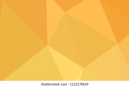 Light Yellow vector shining triangular backdrop. Glitter abstract illustration with an elegant triangles. Brand new design for your business.