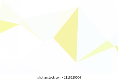 Light Yellow vector shining triangular cover. Creative illustration in halftone style with triangles. Best triangular design for your business.