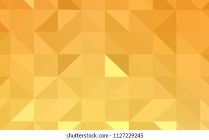 Light Yellow vector shining triangular backdrop. Shining polygonal illustration, which consist of triangles. A completely new design for your leaflet.