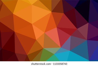 Light Yellow vector shining triangular backdrop. Creative geometric illustration in Origami style with gradient. Triangular pattern for your design.