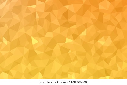 Light Yellow vector shining triangular cover. Triangular geometric sample with gradient.  Template for cell phone's backgrounds.