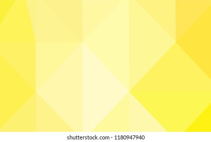 Light Yellow vector shining triangular cover. Polygonal abstract illustration with gradient. The best triangular design for your business.