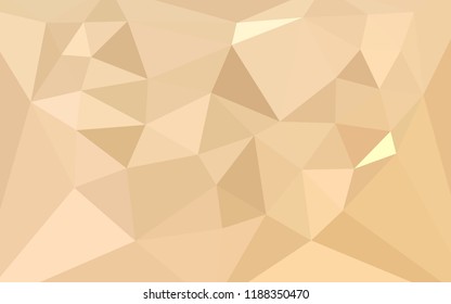 Light Yellow vector shining triangular layout with a heart in a centre. Modern abstract illustration with triangles. Textured pattern for your backgrounds.