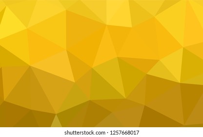 Light Yellow vector shining triangular cover. Colorful illustration in polygonal style with gradient. Polygonal design for your web site.