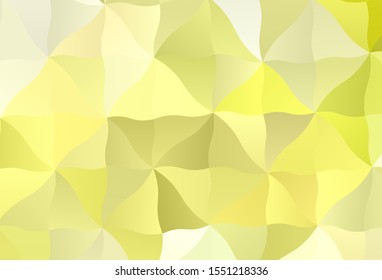Light Yellow vector shining triangular background. A completely new color illustration in a polygonal style. New template for your brand book.