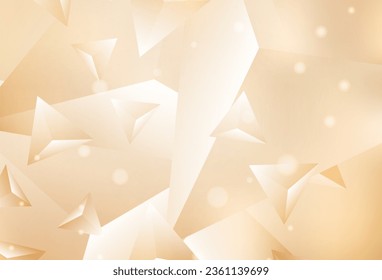 Light Yellow vector shining triangular backdrop. Elegant bright polygonal illustration with gradient. Polygonal design for your web site.