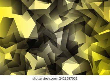 Light Yellow vector shining triangular backdrop. Modern abstract illustration with triangles. Pattern for a brand book's backdrop.