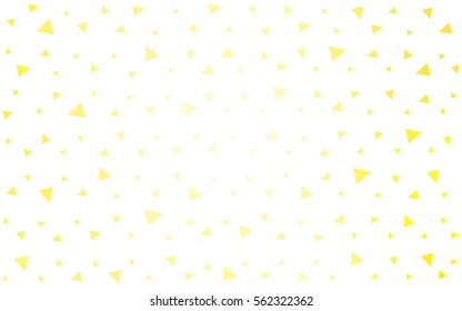 Light Yellow vector of small triangles on white background. Illustration of abstract texture of triangles. Pattern design for banner, poster, cover.