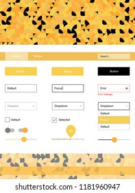 Light Yellow vector style guide with circles. Modern Style guide with colorful gradient circles in its header. This template you can use for landing pages.