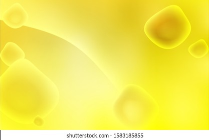 Light Yellow vector template with abstract circles. Blurred geometric sample with gradient bubbles.  A completely new memphis design for your business.