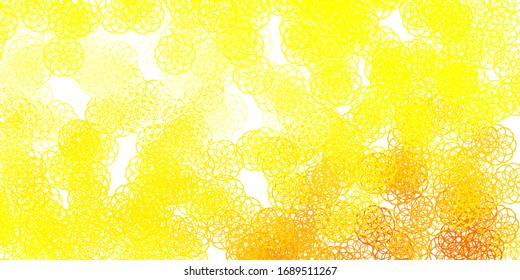 Light Yellow vector template with abstract forms. Colorful abstract forms with gradient in simple style. Elegant design for wallpaper set.