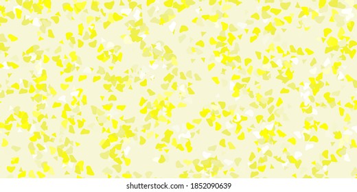 Light yellow vector template with abstract forms. Illustration with colorful shapes in abstract style. Background for cell phones.