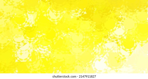 Light Yellow vector template with abstract forms. Colorful abstract forms with gradient in simple style. Simple illustration for your web site.