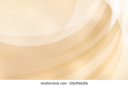 Light Yellow vector template with bent ribbons. Shining illustration, which consist of blurred lines, circles. The best blurred design for your business.
