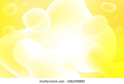 Light Yellow vector template with bent ribbons. Creative illustration in halftone memphis style with gradient. Pattern for your business design.