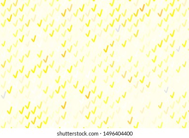 Light Yellow vector template with bent lines. Colorful illustration in simple style with gradient. Colorful wave pattern for your design.