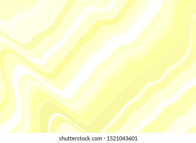 Light Yellow vector template with bent lines. Creative illustration in halftone style with gradient. Abstract design for your web site.