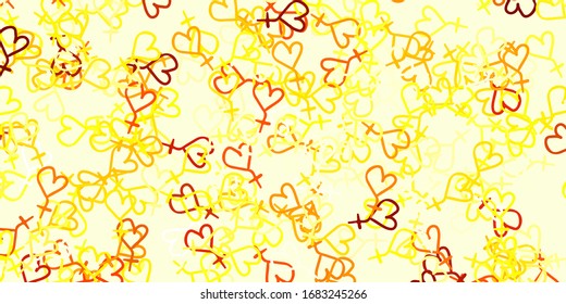 Light Yellow vector template with businesswoman signs. Simple design in abstract style with women’s rights activism. Simple design for your web site.