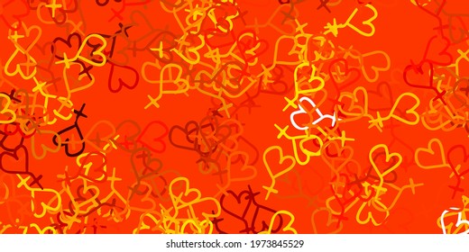 Light Yellow vector template with businesswoman signs. Illustration with signs of women's strength and power. Background for International Women’s Day.