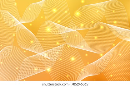 Light Yellow vector template with carnival confetti. Modern geometrical abstract illustration with carnival ribbons. The pattern can be used for new year ad, booklets.