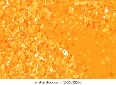 Light Yellow vector template with chaotic shapes. Decorative design in abstract style with random forms. Background for a cell phone.