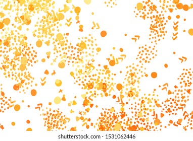 Light Yellow vector template with chaotic shapes. Colorful chaotic forms with gradient in modern style. Background for a cell phone.