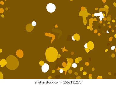 Light Yellow vector template with chaotic shapes. Modern abstract illustration with colorful random forms. Elegant design for wallpapers.