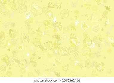 Light Yellow vector template with chaotic shapes. Colorful chaotic forms with gradient in modern style. Modern design for your business card.