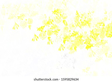 Light Yellow vector template with chaotic shapes. Colorful chaotic forms with gradient in modern style. Modern design for your business card.