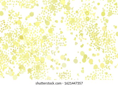 Light Yellow vector template with chaotic shapes. Illustration with colorful gradient shapes in abstract style. Best smart design for your business.