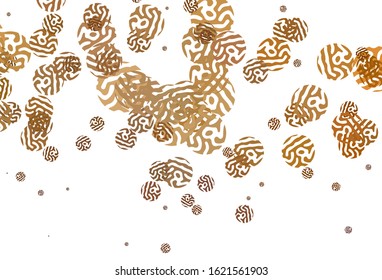 Light Yellow vector template with chaotic shapes. Modern abstract illustration with colorful random forms. Best smart design for your business.