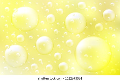 Light Yellow vector template with circles. Blurred decorative design in abstract style with bubbles. The pattern can be used for ads, leaflets of liquid.
