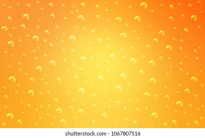Light Yellow vector template with circles. Glitter abstract illustration with blurred drops of rain. Completely new template for your brand book.