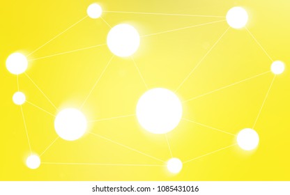 Light Yellow vector template with circles, triangles. Illustration with set of colorful abstract circles and lines. Pattern can be used for beautiful websites.
