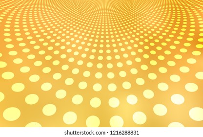 Light Yellow vector template with circles. Blurred bubbles on abstract background with colorful gradient. Pattern can be used for ads, leaflets.