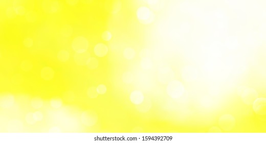 Light Yellow vector template with circles. Colorful illustration with gradient dots in nature style. Pattern for wallpapers, curtains.