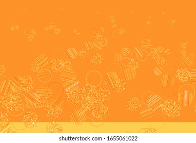 Light Yellow vector template with circles. Blurred decorative design in abstract style with bubbles. New template for your brand book.