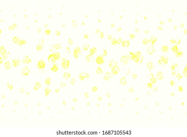 Light Yellow vector template with circles. Illustration with set of shining colorful abstract circles. Pattern for textures of wallpapers.